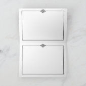 Rustikales Chalkboard Vintag Paisley Vielen Dank Dankeskarte (Innenseite)