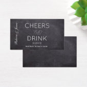 Rustikales Chalkboard WedgeDrink Voucher Ticket (Schreibtisch)
