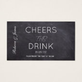 Rustikales Chalkboard WedgeDrink Voucher Ticket (Vorderseite)