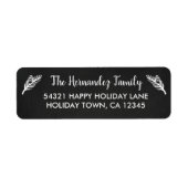 Rustikales Chalkboard Winter Holiday Pine Adresse (Vorne)