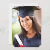 Rustikales Chalkboard Wreath Foto 2018 Abschluss Einladung (Rückseite)