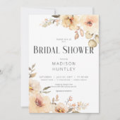 Rustikales Champagnercreme Brautparty Einladung (Vorderseite)