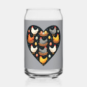 Rustikales Charm Cotattcore Farm Chicken Muster Dosenglas (Vorderseite)