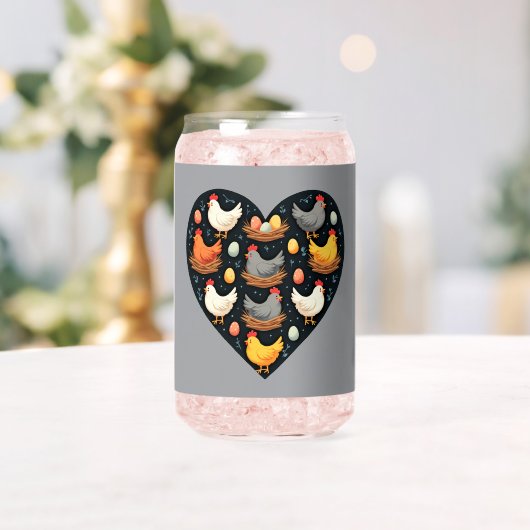 Rustikales Charm Cotattcore Farm Chicken Muster Dosenglas (Insitu (Hochzeit))
