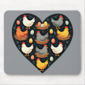Rustikales Charm Cotattcore Farm Chicken Muster Mousepad (Vorne)