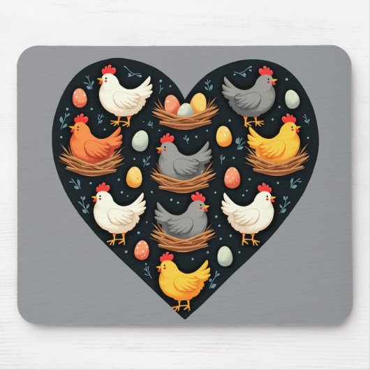 Rustikales Charm Cotattcore Farm Chicken Muster Mousepad (Vorne)