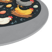 Rustikales Charm Cotattcore Farm Chicken Muster Schneidebrett (Ecke)