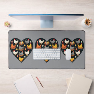 Rustikales Charm Cotattcore Farm Chicken Muster Schreibtischunterlage