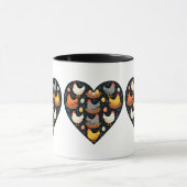 Rustikales Charm Cotattcore Farm Chicken Muster Tasse (Zentrum)