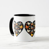 Rustikales Charm Cotattcore Farm Chicken Muster Tasse (Vorderseite Links)