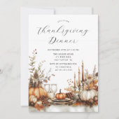 Rustikales Charm Erntedank Dinner Einladung (Vorderseite)