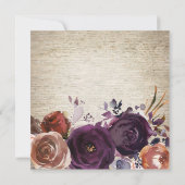 Rustikales Chateau Butterum & Pflora Brautparty Einladung (Rückseite)