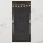 Rustikales Cheers & Biere 4x9 Drink Menu Menükarte (Rückseite)