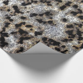 Rustikales Cheetah Print Design Geschenkpapier (Ecke)