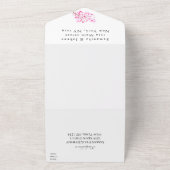 Rustikales Cherry Blossom Japanisch Pink Blume Sak All In One Einladung (Außenbereich)