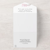 Rustikales Cherry Blossom Japanisch Pink Blume Sak All In One Einladung (Außenbereich)