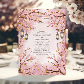 Rustikales Cherry Blossom Lantern Wedding Einladung
