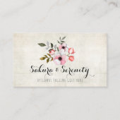 Rustikales Cherry Blossom Sakura Natürliche Wasser Visitenkarte (Vorderseite)