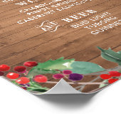 Rustikales Chic Bar Menu-Zeichen | Feiertag Bar Poster (Ecke)