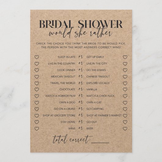 Rustikales Chic Brautparty würde sie eher spielen (Vorderseite)