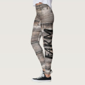 rustikales Chic FARM LIFE-Skript auf Barnwood Leggings (Links)