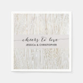 Rustikales Chic Gold Wood Gran Party Napkins Serviette (Vorderseite)