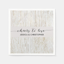 Rustikales Chic Gold Wood Gran Party Napkins Serviette