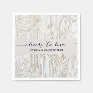 Rustikales Chic Gold Wood Gran Party Napkins Serviette