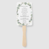 Rustikales Chic Greenery Wreath Wedding Programm Fächer (Rückseite)