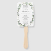 Rustikales Chic Greenery Wreath Wedding Programm Fächer (Vorderseite)
