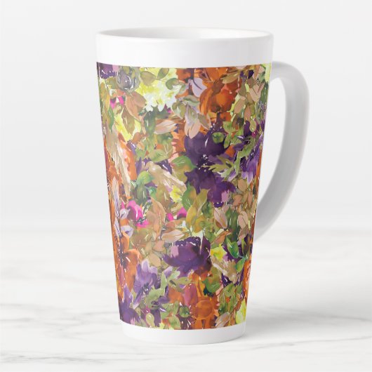 Rustikales Chic Herbst Blumenmuster Milchtasse (Rechte Ecke)