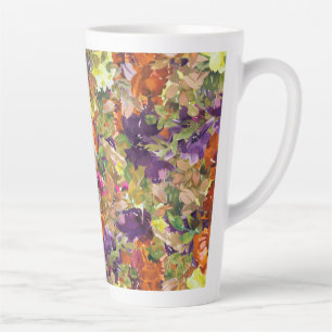 Rustikales Chic Herbst Blumenmuster Milchtasse