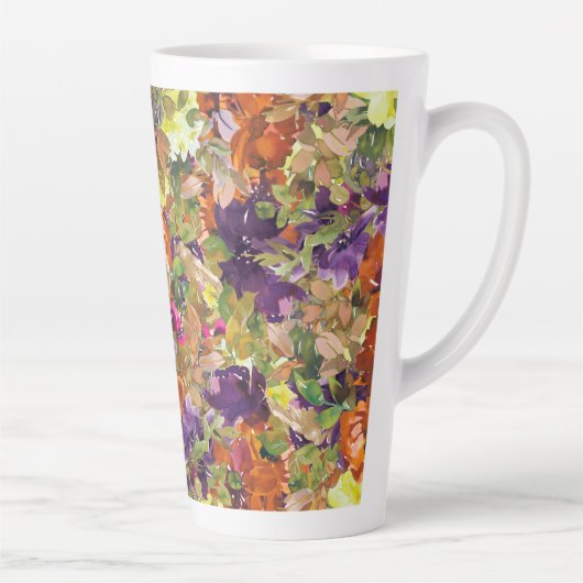 Rustikales Chic Herbst Blumenmuster Milchtasse (Rechts)