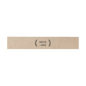 Rustikales Chic Imitate Kraft Braut und Groom Wedd Einladungsbanderole (Flach)