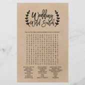 Rustikales Chic Imitate Kraft "He Said She" Spiel (Rückseite)