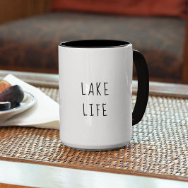 Rustikales Chic Lake Life Seehaus Modernes Haus Zweifarbige Tasse