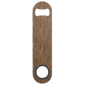 Rustikales Chic Medium Taupe Brown Wood Grain Must Speed Flaschenöffner (Rückseite)