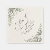 Rustikales Chic Mute Greenery Neues Adventures Pap Serviette (Vorderseite)