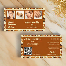 Rustikales Chic Nail Salon Business Foto Collage