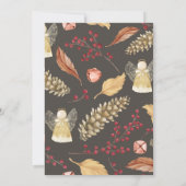 Rustikales Chic Natural Christmas Dinner Party Einladung (Rückseite)