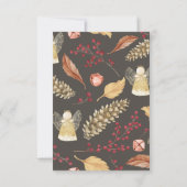 Rustikales Chic Natural Christmas Party Save the D Date (Rückseite)