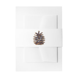 Rustikales Chic Pine Cone Bauchband Einladungsbanderole
