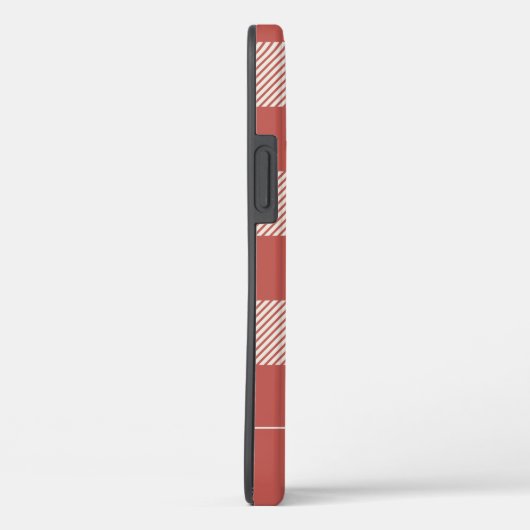 Rustikales Chic Red Kariert Patterns Monogramm Case-Mate iPhone Hülle (Rückseite / Rechts)