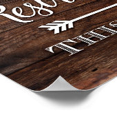 Rustikales Chic-RÜCKSTÄNDIGKEITEN AUF DIESE WEISE  Poster (Ecke)