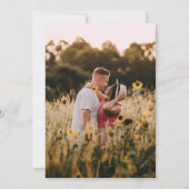 Rustikales Chic Sunflower Watercolor Foto Hochzeit Einladung (Rückseite)