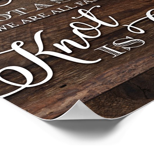 Rustikales Chic Wedding PICK Ein SITZENSign Print Poster (Ecke)