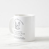 Rustikales Chicken Script Familienunternehmen Kaffeetasse (Vorderseite Links)