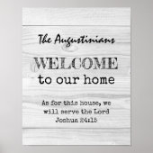 Rustikales Christlich WELCOME Poster (Vorne)