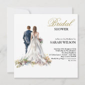 Rustikales Classic Boho Floral Brautparty Einladung (Vorderseite)