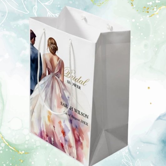 Rustikales Classic Boho Floral Brautparty Mittlere Geschenktüte